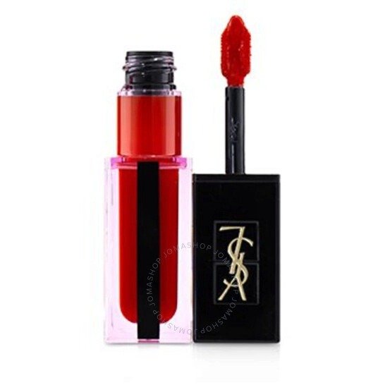 YSL Water Stain Lip Stain, Color 618 Wet Vermilion (Blood Orange Red)