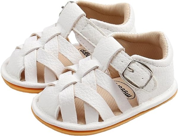 Baby Girl Boy Sandals, Premium Soft Anti-Slip Sole Infant Baby Sandals Summer Casual Beach Shoes Bowknot Princess Dress Flats Prewalker First Walker Shoes