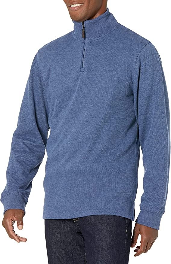 Amazon Essentials Men's Quarter-Zip French Rib Sweater