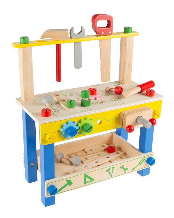 Toy Workbench-Kids Wooden Tabletop Playset