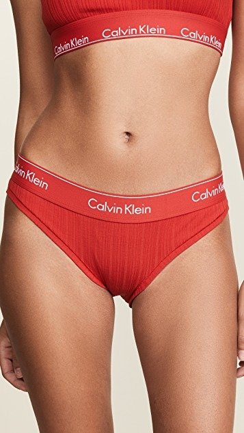 CALVIN KLEIN Modern Cotton Red Womens Bikini