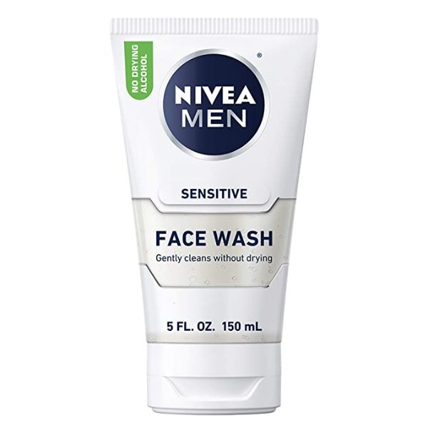 Men Sensitive Face Wash - Cleanses Without Drying Sensitive Skin - 5 fl. oz. Bottle