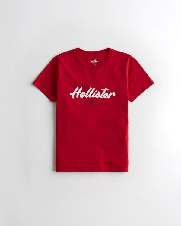 Embroidered Logo Graphic Tee