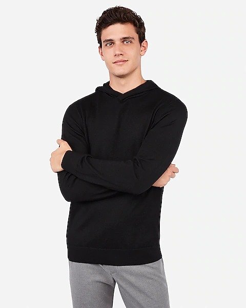 Merino Wool Blend Thermal-regulating Hooded Sweater