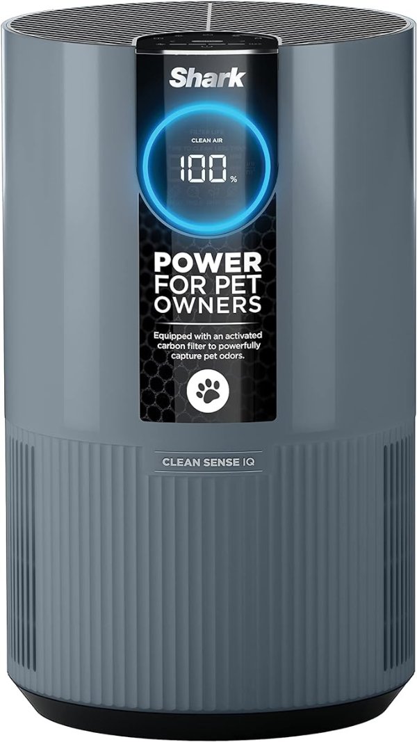 HP102PETBL Clean Sense Air Purifier for Home, Allergies, Pet Hair, HEPA Filter, 500 Sq Ft Small Room, Bedroom, Captures 99.98% of Particles, Pet Dander, Fur, Allergens & Odor, Portable, Midnight