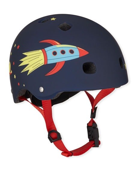 Boys' Rocket-Print Helmet, XS