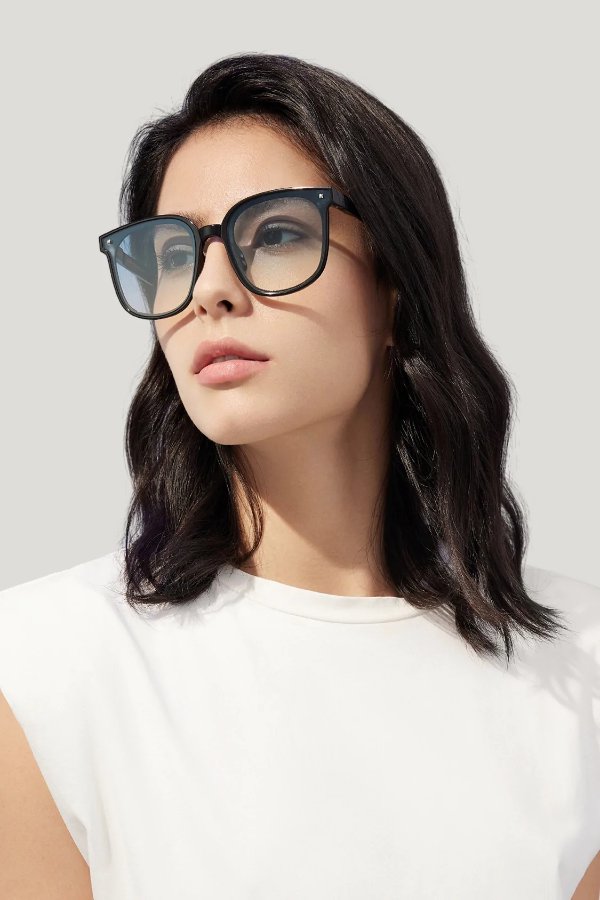 Polarized UV Protection Folding Gradient Sunglasses - BL/BU