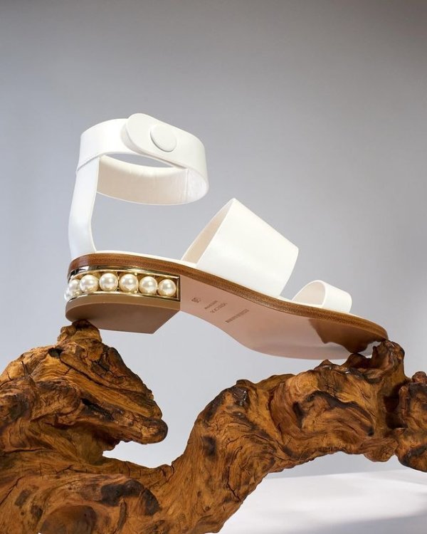 CASATI Triple-Strap Sandals in white Calf Leather | Nicholas Kirkwood