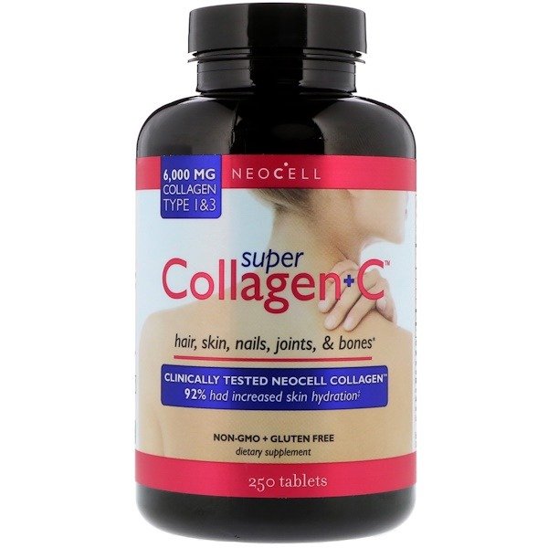 , Super Collagen + C, Type 1 & 3, 6,000 mg, 250 Tablets