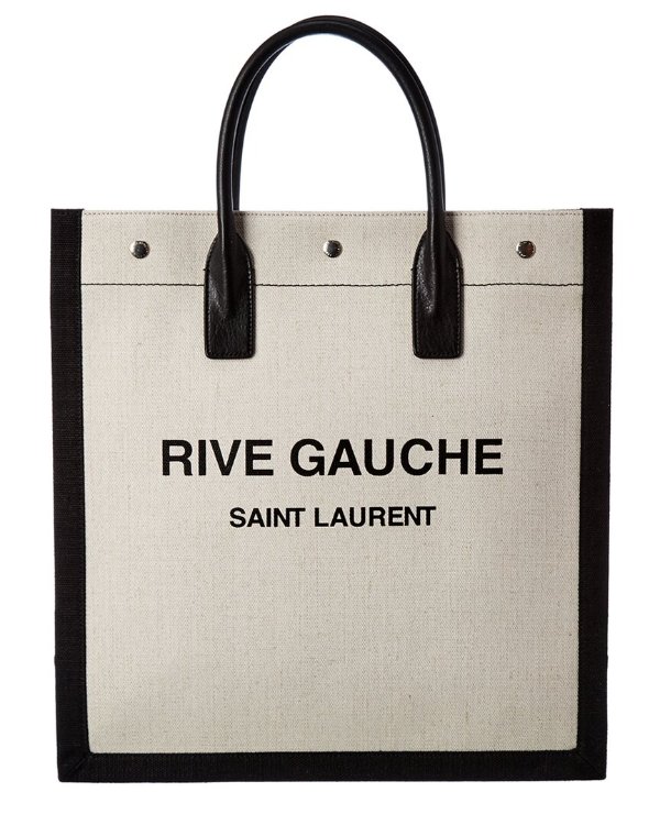 Rive Gauche N/S Canvas & Leather Tote