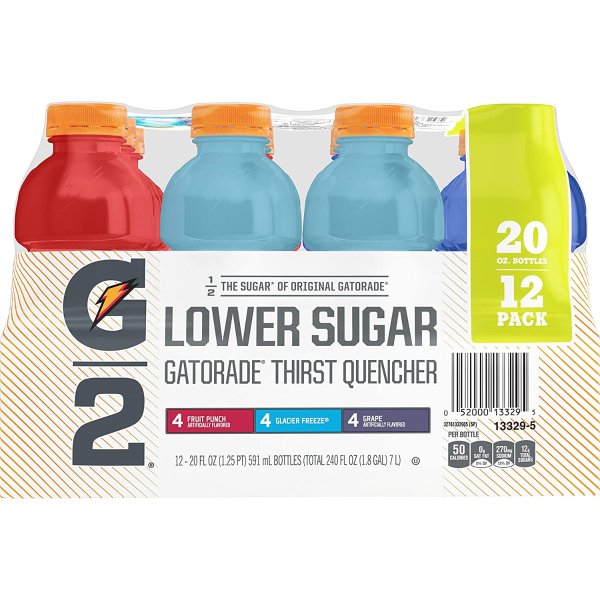 G2 Thirst Quencher Variety Pack, 20 Ounce Bottles (Pack of 12)