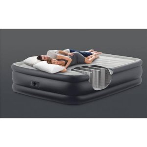 Intex 22" Queen Raised Downy Fiber-Tech Airbed with Built-In Electric Pump