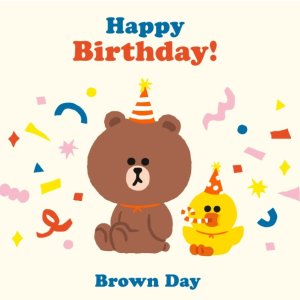 LINE FRIENDS Brown Birthday's Sale