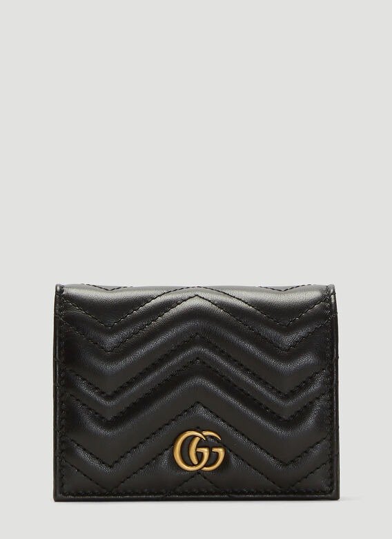 GG Marmont Card Case Wallet in Black