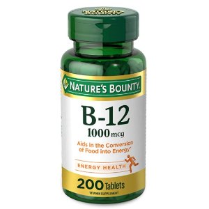 Nature's Bount Vitamin B12 1000mcg, 200 Tablets