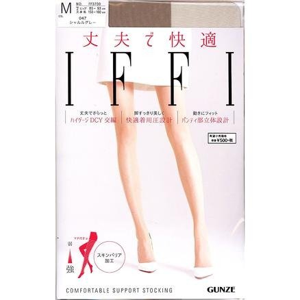 IFFI 高密度立体编织强着压高透气丝袜 浅灰色M 1条/盒