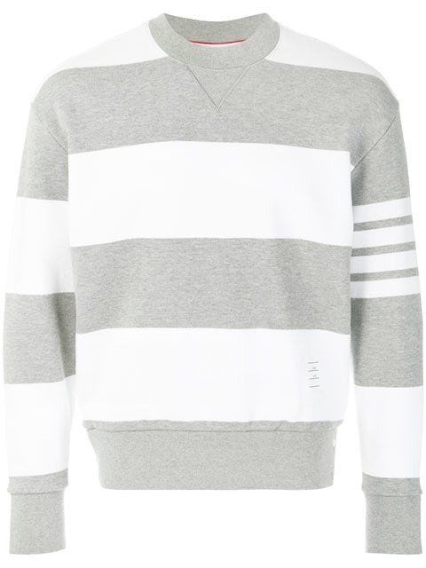 Engineered Rugby Stripe Drop-Shoulder Crewneck Jersey Sweatshirt