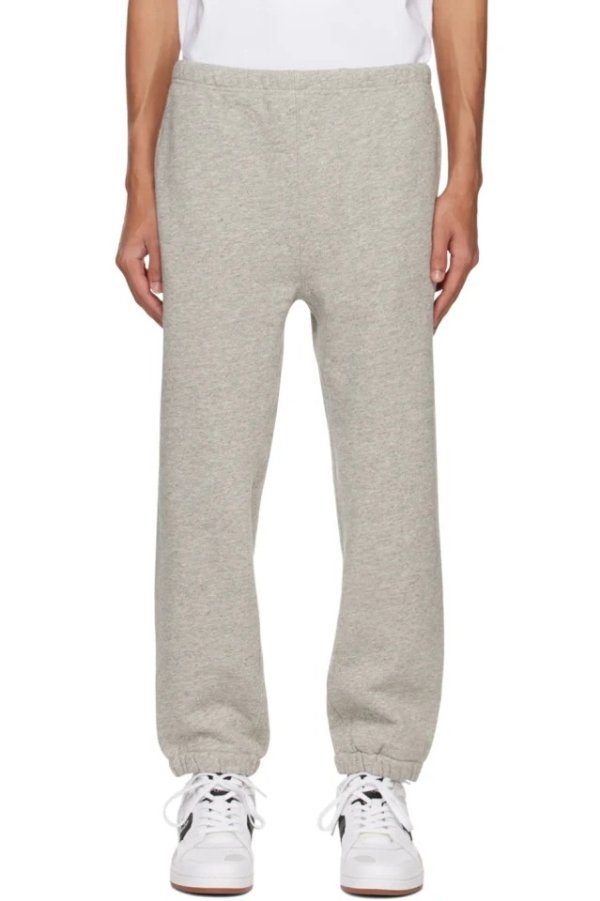 Gray Garment-Dyed Sweatpants