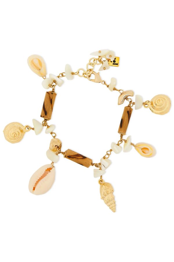 Gold-tone shell bracelet