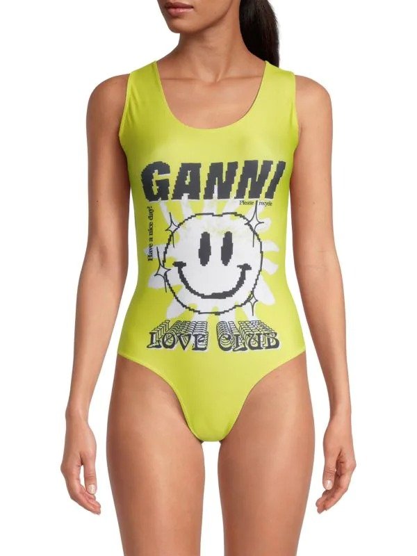 Graphic Logo One-Piece Swimsuit