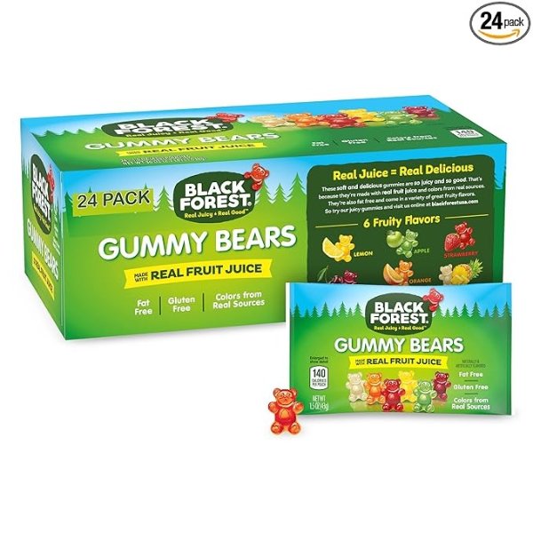 Gummy Bears Candy, 1.5 Ounce (Pack of 24)