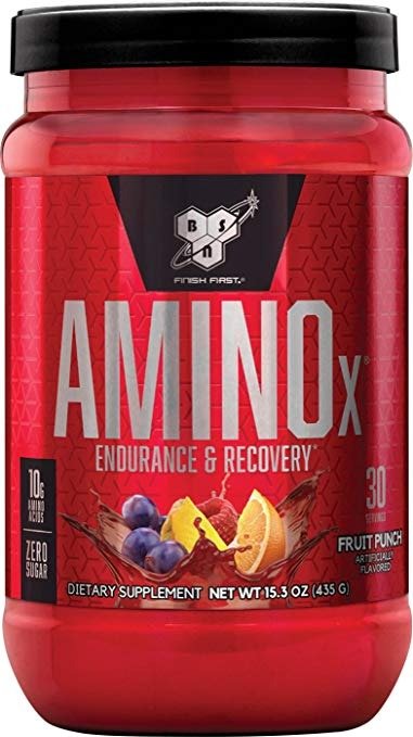 BSN Amino X Post Workout Muscle Recovery & Endurance Powder with 10 Grams of Amino Acids Per Serving, Flavor: Fruit Punch, 30 Servings (Packaging May Vary)