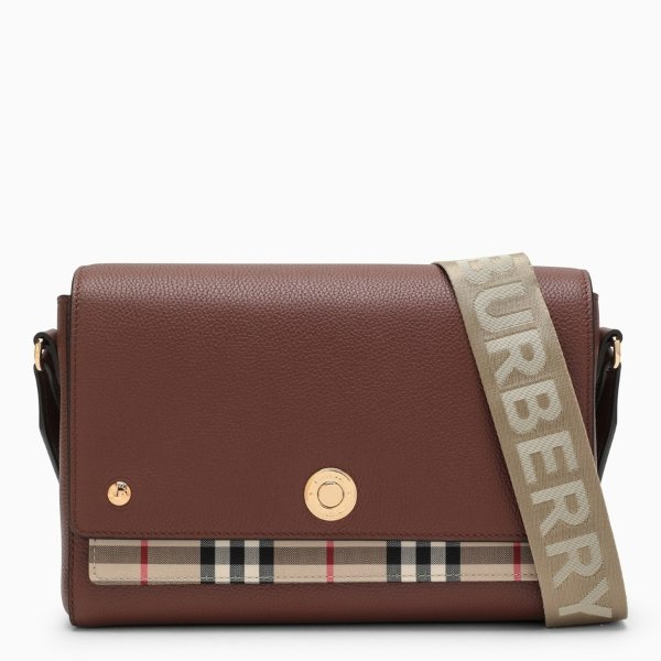 Brown Note bag with Vintage Check detail