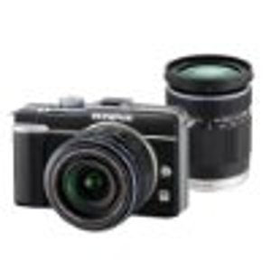Olympus PEN E-PL2 Micro 12.3MP 4/3 Digital Camera & 14-42mm II & 40-150mm Lens Black