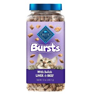史低价：Blue Buffalo Bursts 系列猫咪零食，鸡肝牛肉味