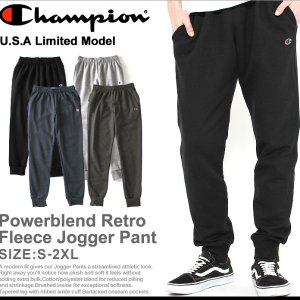 champion men's powerblend retro fleece jogger pants
