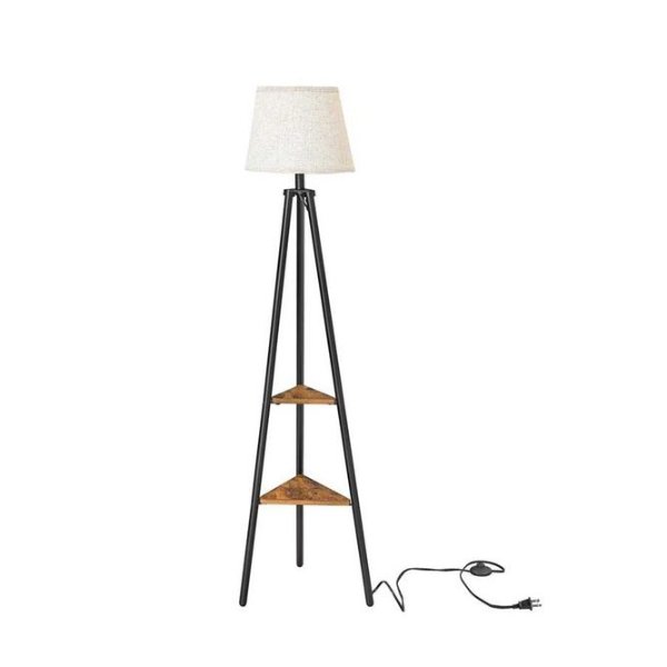 Industrial Floor Lamp with Shelves