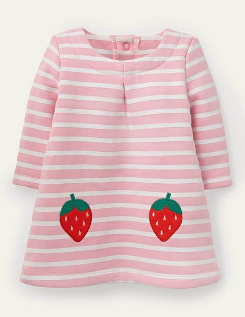 Cosy Sweatshirt Dress - Pink Lemonade/White Strawberry | Boden US