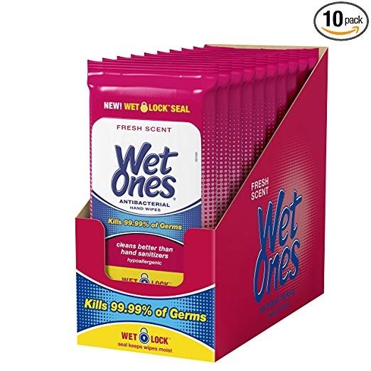 Antibacterial Hand Wipes, 20 Count (Pack Of 10)
