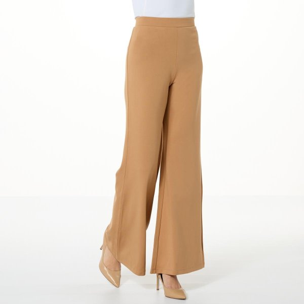 Global Chic Pull-On Wide Leg Ponte Pant