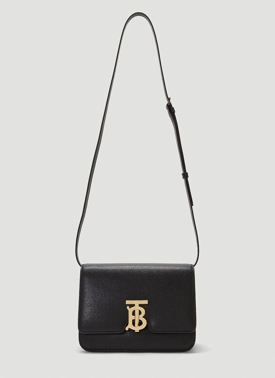 TB Monogram Small Shoulder Bag in Black