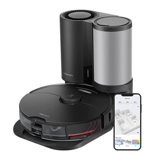 S7 MaxV Plus Robot Vacuum and Sonic Mop with Auto-Empty Dock, ReactiveAI 2.0 Obstacle Avoidance, Real-Time Video Call, 5100Pa Suction (S7 MaxV Plus)