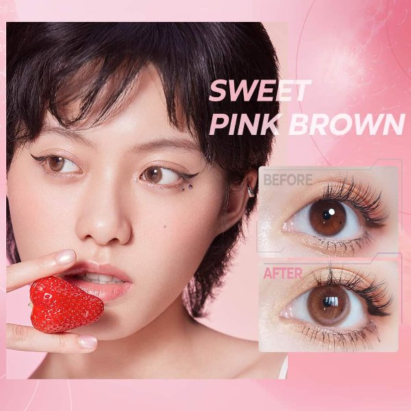 Sweet Pink-Brown Color Contacts 1-Day Highlight Moment(10pcs)