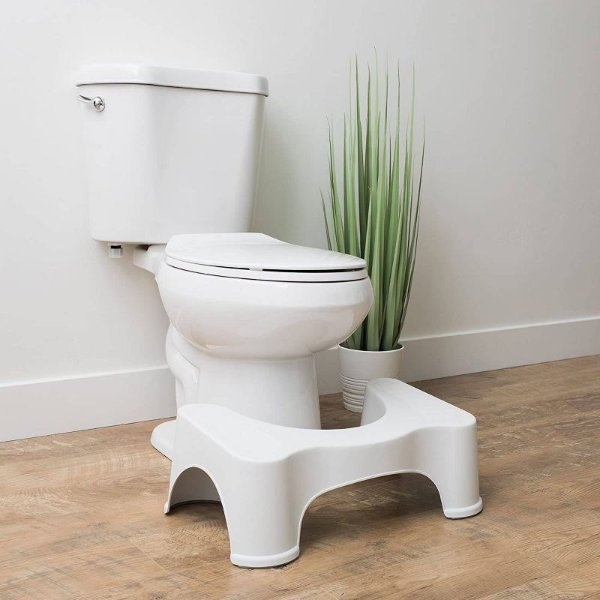 7" The Original Bathroom Toilet Stool White