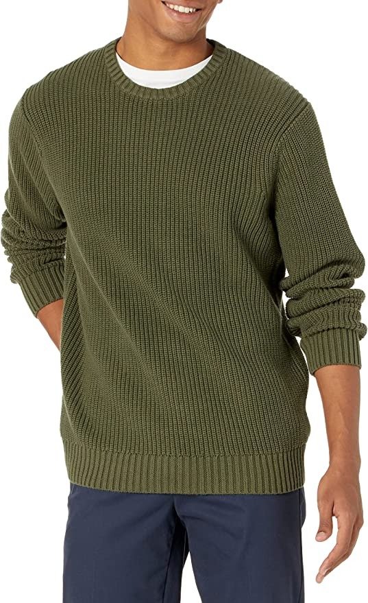 Amazon Goodthreads Men's Soft Cotton Rib Stitch Crewneck Sweater 30.00