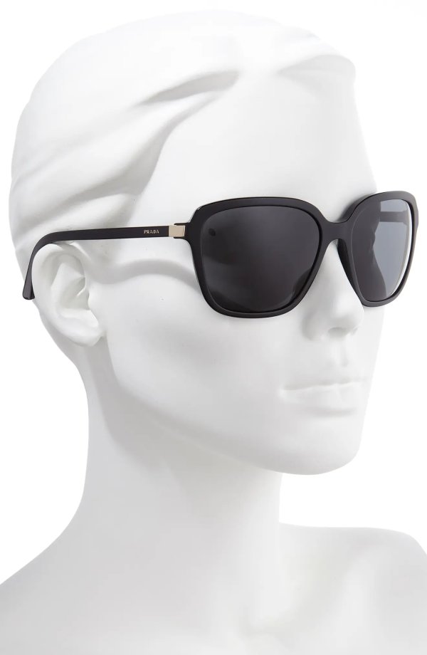 Pillow 58mm Square Sunglasses