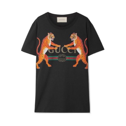 GucciOversized printed cotton-jersey T-shirt