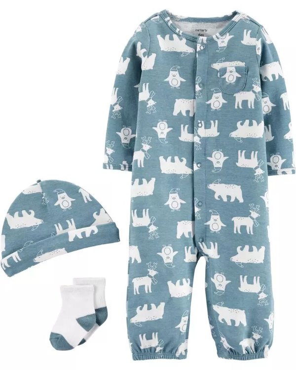 3-Piece Polar Bear Converter Gown Set