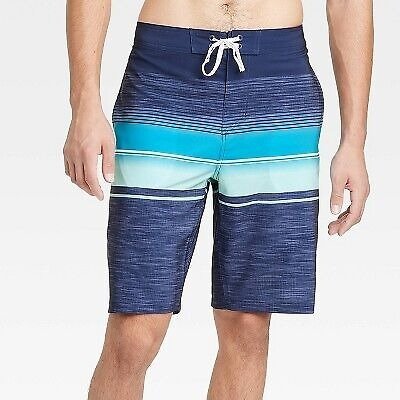 Men's 10" Ocean Striped Swim Shorts - Goodfellow & Co