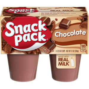 Snack Pack Sugar-Free Chocolate Pudding Cups, 4 Count, 12 Pack