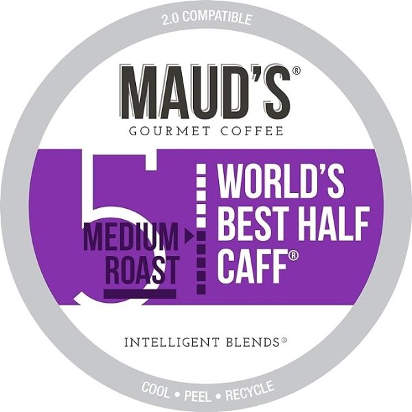Maud's Half Caff Coffee (World's Best Half Caff), 100ct. 