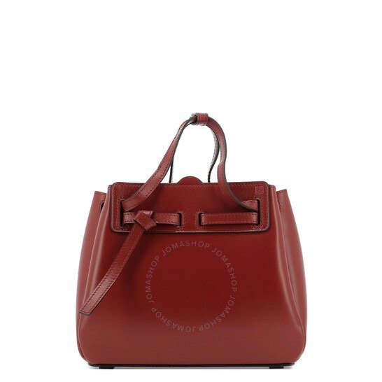 Ladies Mini Lazo Bag In Box Calfskin-Red