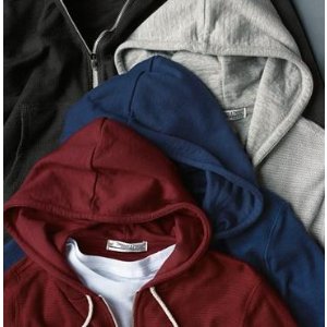 Threads for Thought Waffle Knit Thermal Zip Hoodie @ Nordstrom