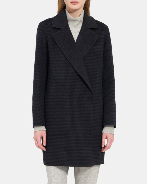 Boy Coat in Double-Face Wool-Cashmere
