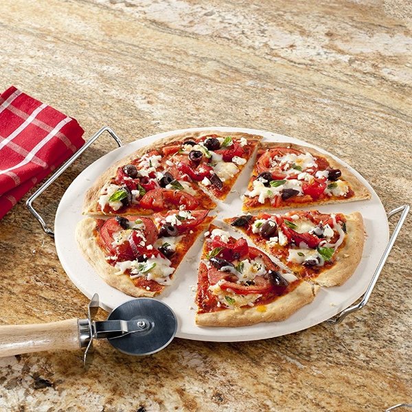 Nordic Ware 石质披萨烤盘、披萨刀组合