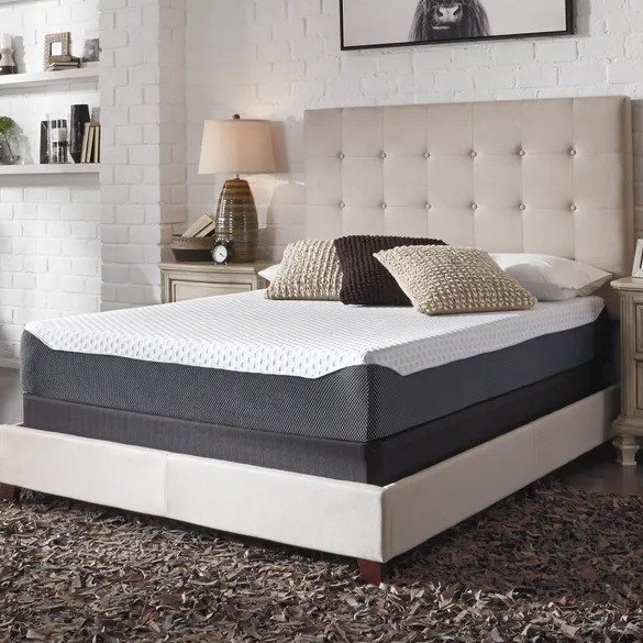 Queen Ashley Chime Elite 10 inch Memory Foam Firm Bed in a Box Mattress